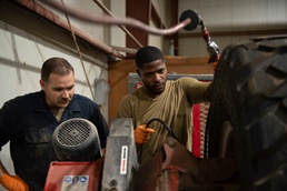 386th Expeditionary Logistic Readiness Squadron vehicle maintainers keep the fleet rolling
