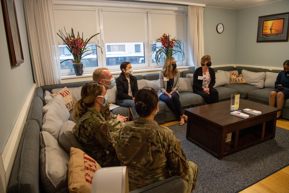 CSAF's spouse meets with Ramstein Airmen and families