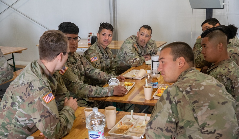 Major General Douglas A. Sims II Visits 1st Infantry Division Forward in Poznań, Poland