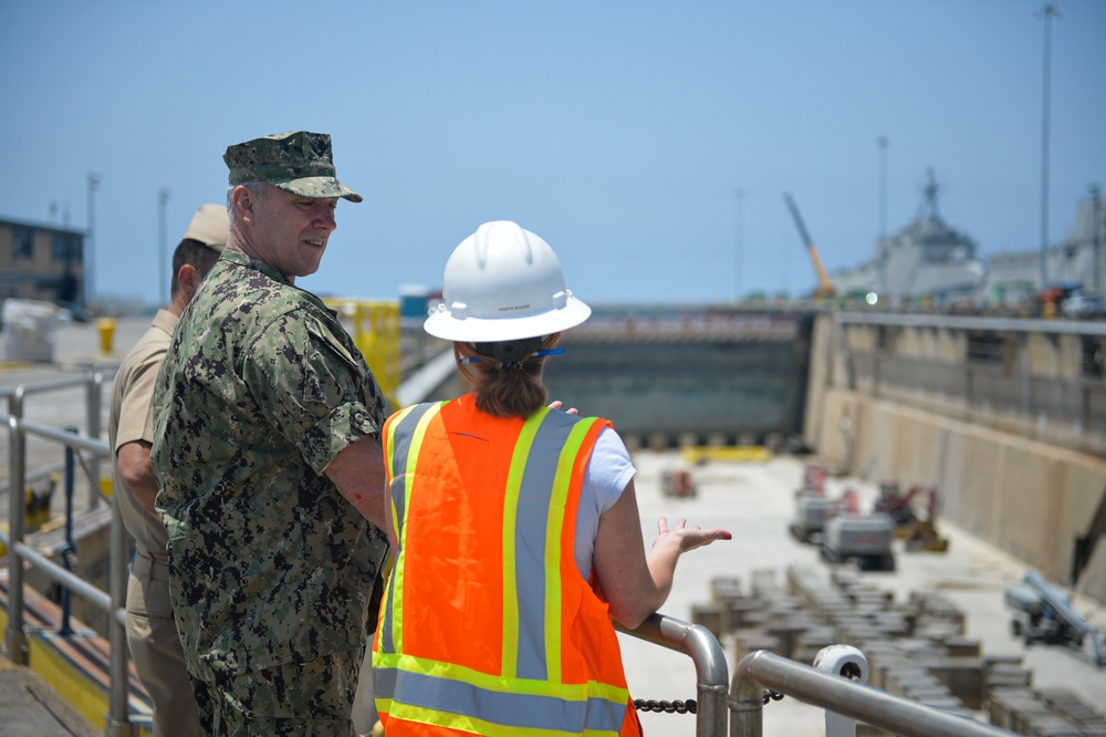 Vice Adm. Rick Williamson Tours Naval Base San Diego