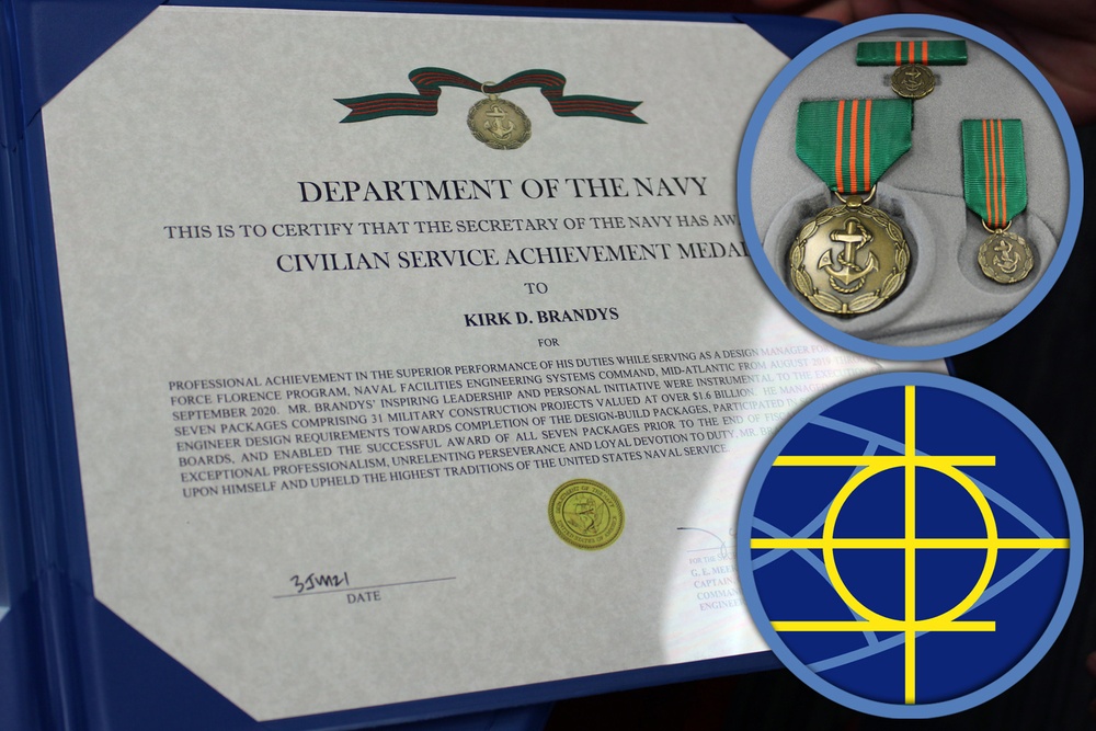 NAVFAC Mid-Atlantic Employees Receive Civilian Service Achievement Medals for Work Supporting Task Force Florence Program