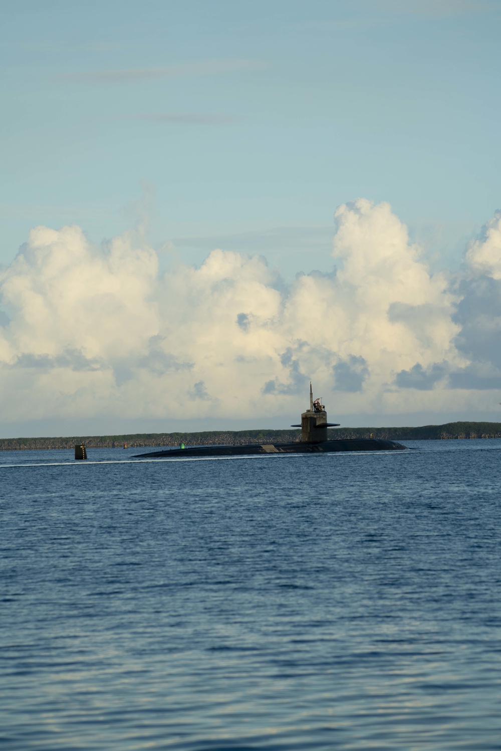 USS Key West Departs Guam