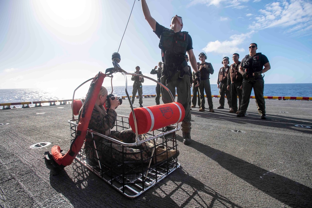 Hoist Training Aboard USS America (LHA 6)
