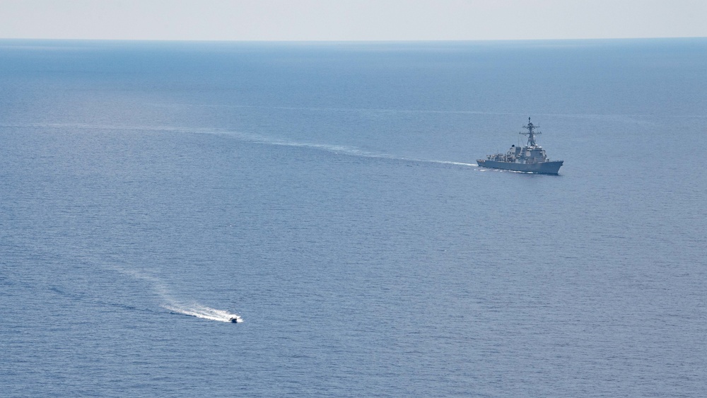 USS Kidd Conducts Rigid-Hull Inflatable Boat (RHIB) Operations