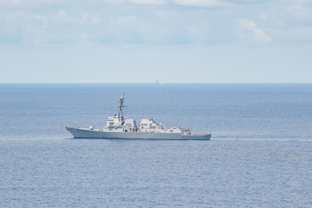 USS Kidd and USS Benfold Transit South China Sea