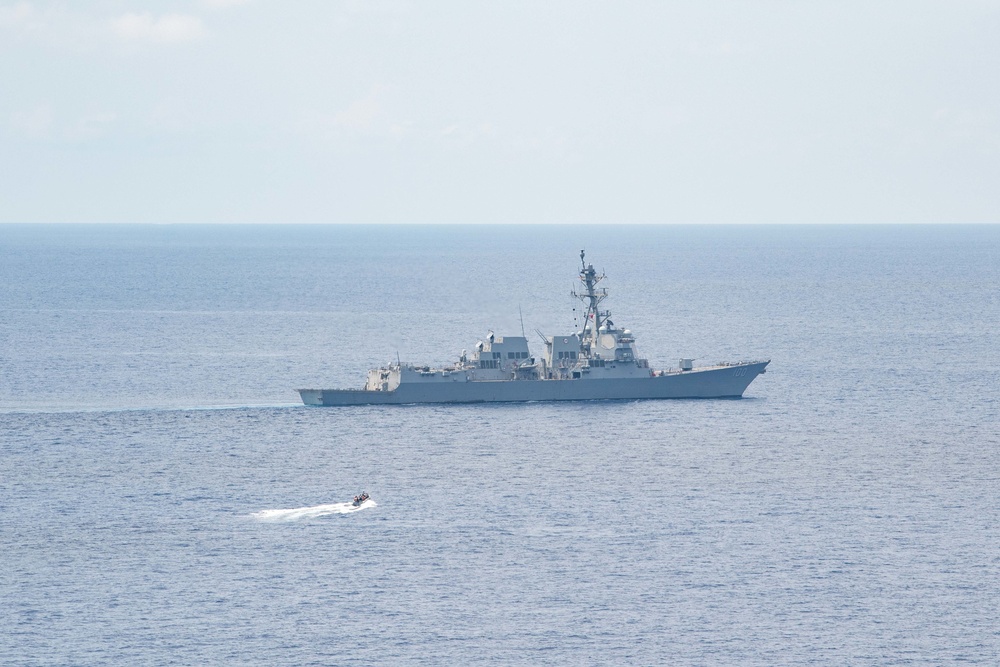 USS Kidd Conducts Rigid-Hull Inflatable Boat (RHIB) Operations