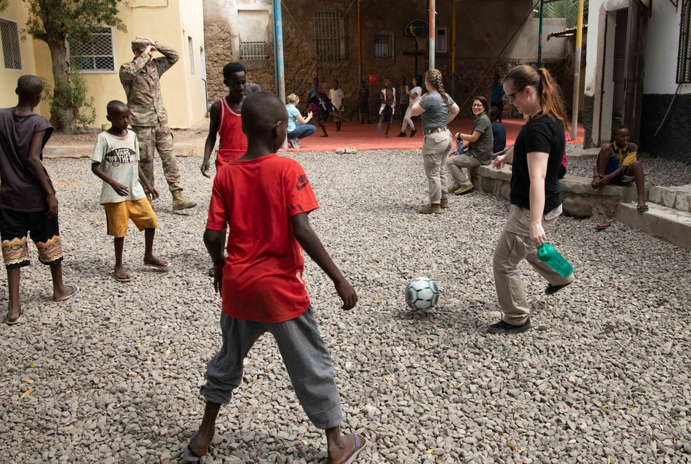 East Africa service members volunteer at local orphanage