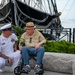 USS Constitution Sailors host, World War II veteran, son of Medal of Honor recipient and Patriot Flag