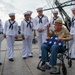 USS Constitution Sailors host, World War II veteran, son of Medal of Honor recipient and Patriot Flag