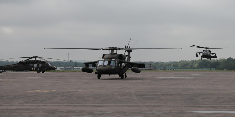 Arriving at Muir Army Airfield