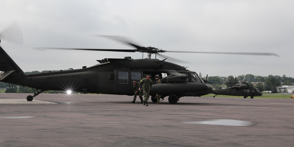 Arriving at Muir Army Airfield