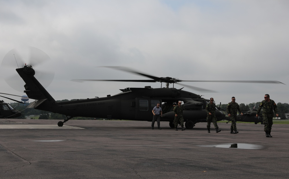 Arriving at Muir Army Airfield