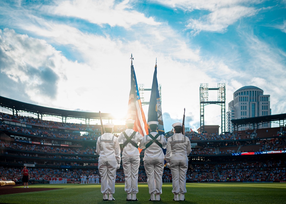 All-Women Color Guard Perform