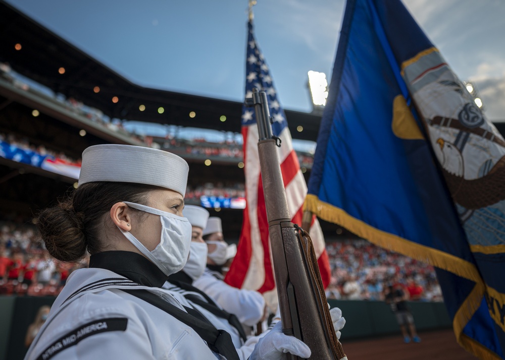 All-Women Color Guard Perform