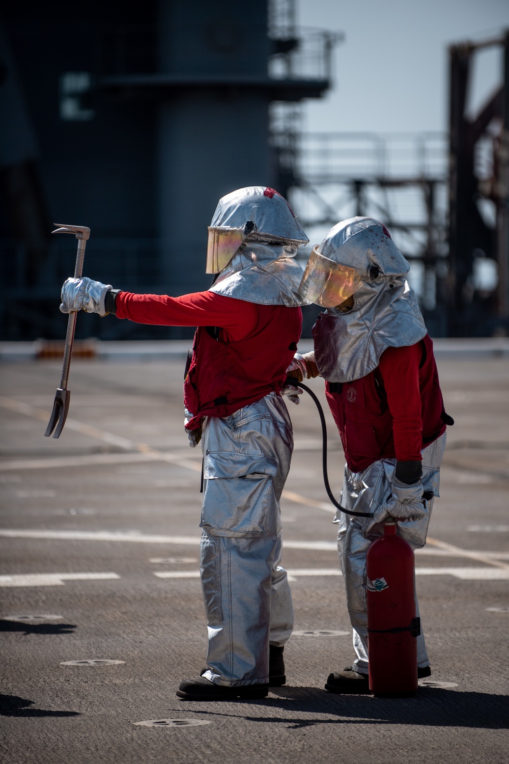 USS Lewis B. Puller Conducts Flight Deck Crash Drills