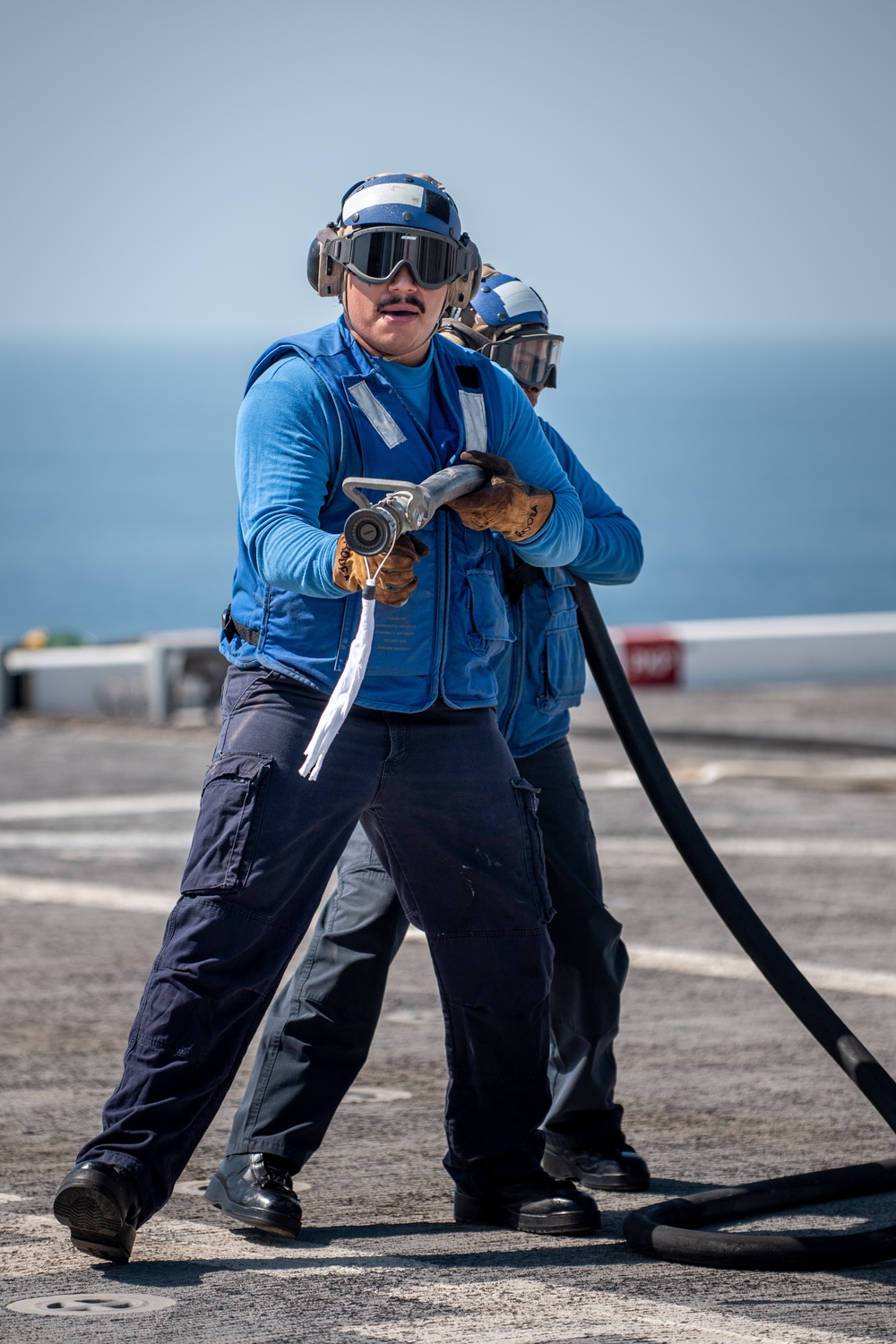 USS Lewis B. Puller Conducts Flight Deck Crash Drills