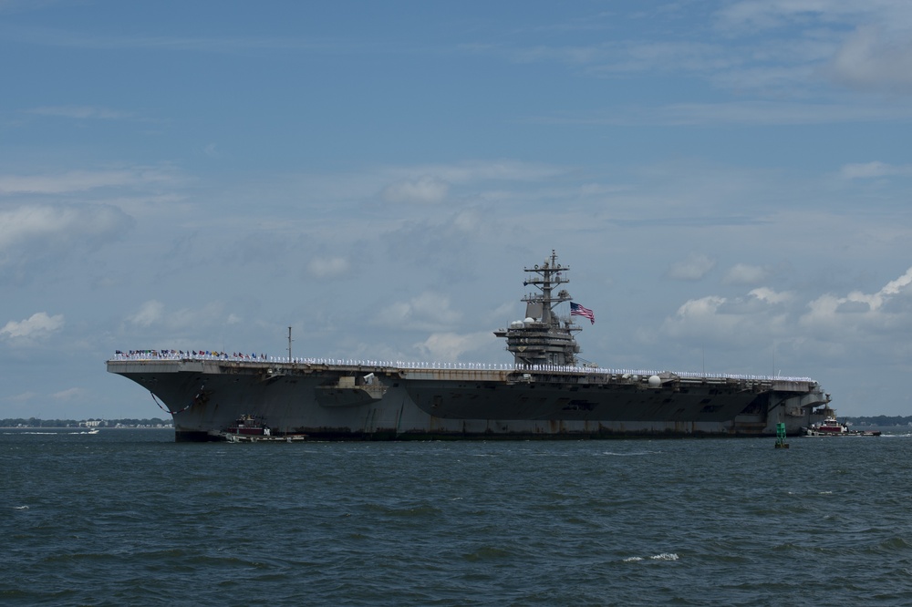 USS Dwight D. Eisenhower Returns to Homeport After 6-Month Deployment to 5th and 6th Fleet