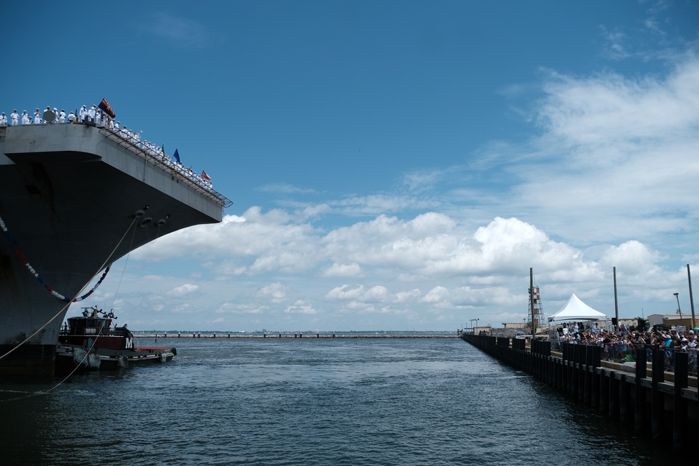 USS Dwight D. Eisenhower Returns From Deployment