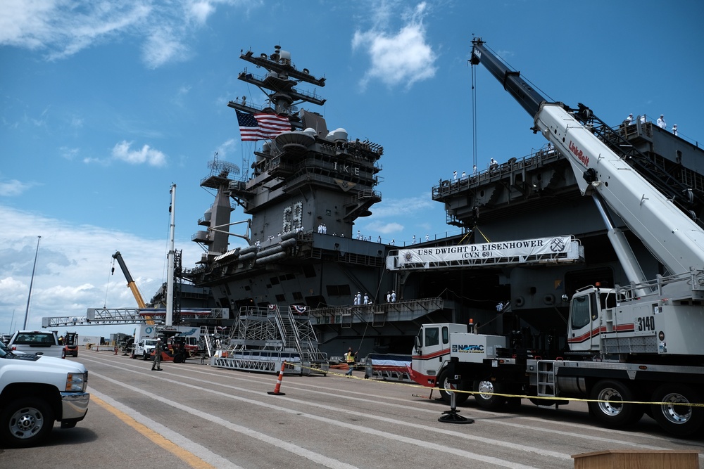 USS Dwight D. Eisenhower Returns From Deployment