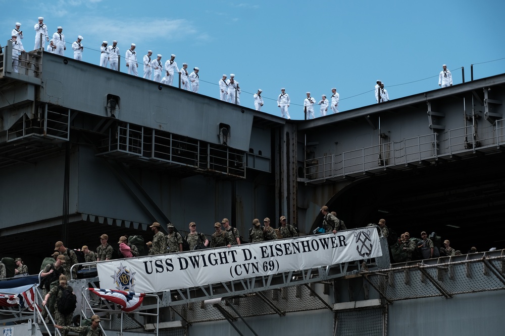 USS Dwight D. Eisenhower Returns From Deployment