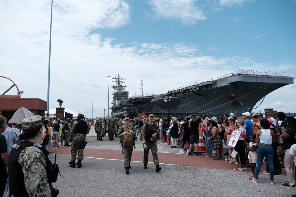 USS Dwight D. Eisenhower Returns From Deployment