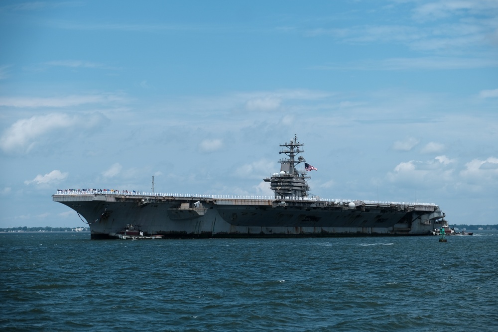 USS Dwight D. Eisenhower Returns From Deployment