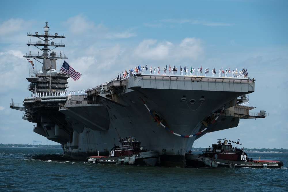 USS Dwight D. Eisenhower Returns From Deployment