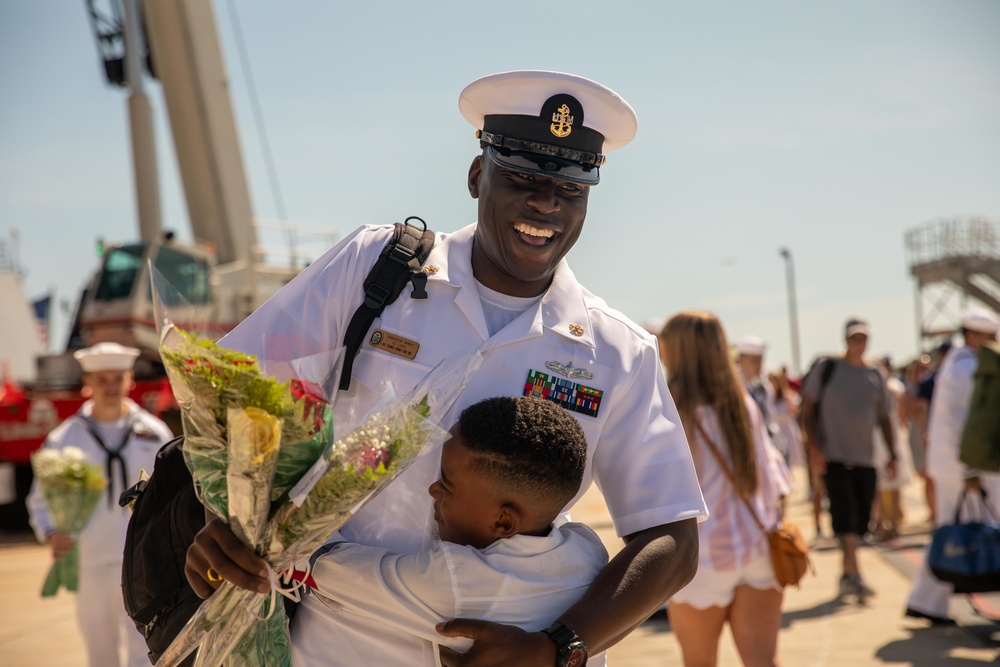 USS Thomas Hudner Return to Homeport