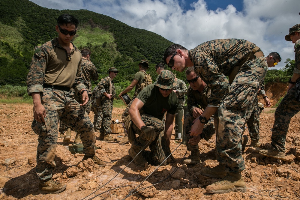 Fire in the Hole! Marines with 3rd EOD company conduct large scale reduction operations