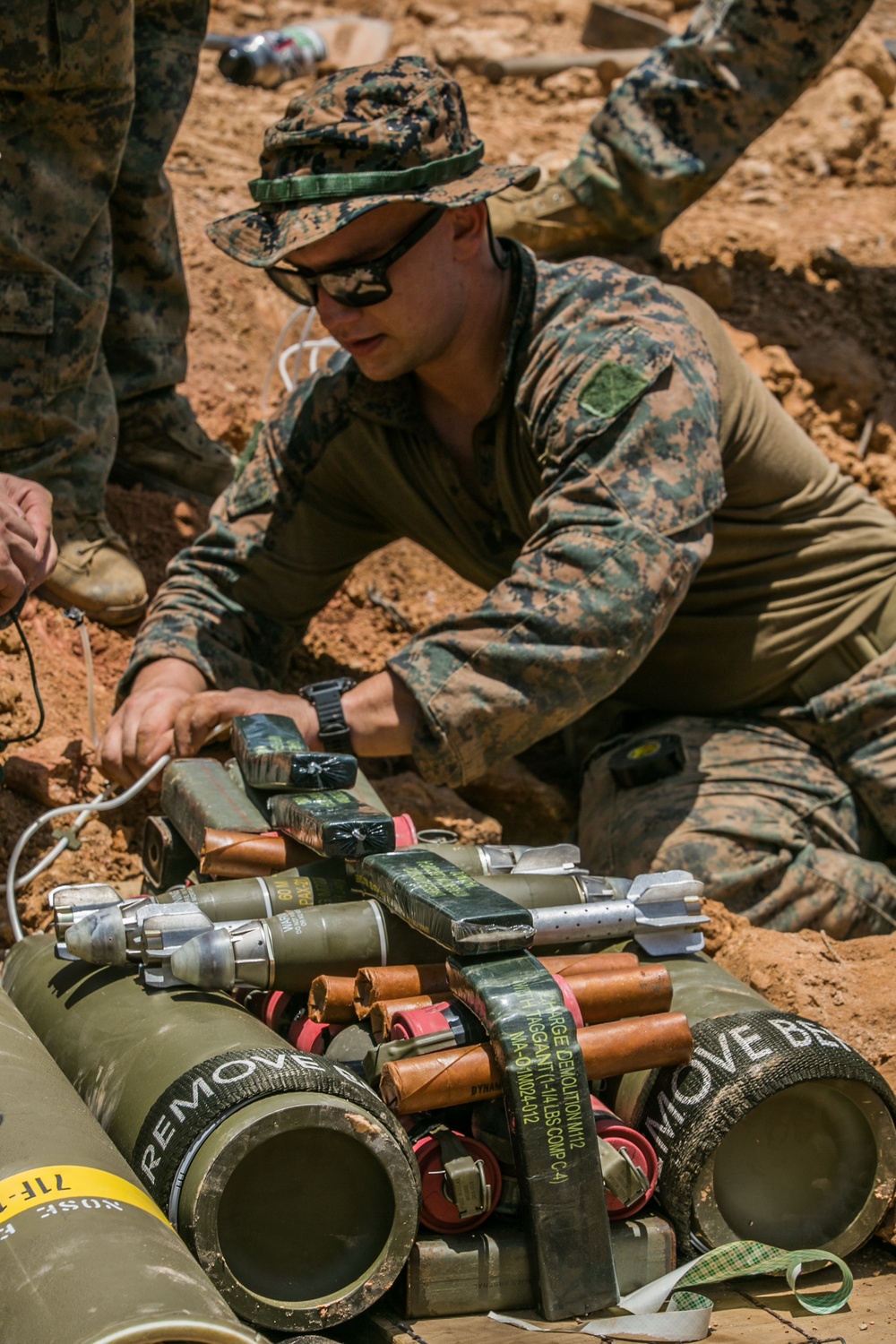 Fire in the Hole! Marines with 3rd EOD company conduct large scale reduction operations
