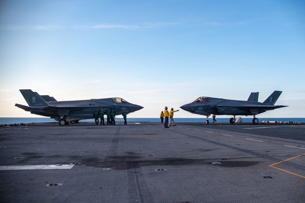 USS America (LHA 6) Conducts Flight Operations