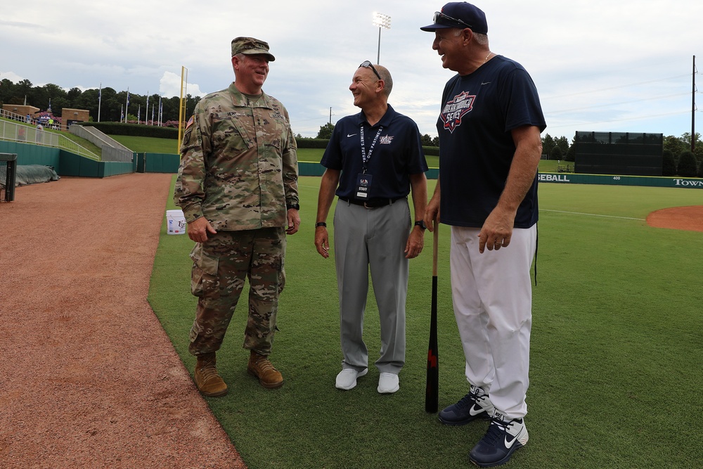 USA Baseball Olympic Team Hosts NC Guard Soldiers