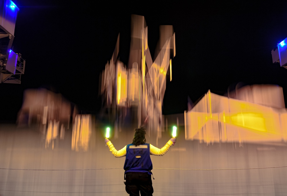 USS Carl Vinson Sailors Conduct Transport Aircraft