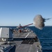 USS Rafael Peralta (DDG 115) fires the 5-inch gun for Naval Surface Fire Support during Exercise Talisman Sabre 21