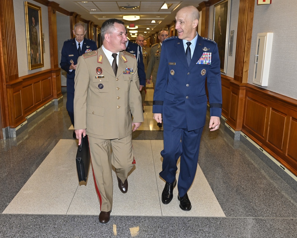 VCSAF Gen. Allvin meets Romanian Chief of Defense