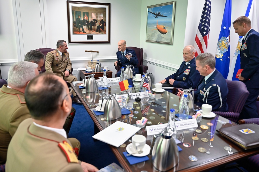 VCSAF Gen. Allvin meets Romanian Chief of Defense