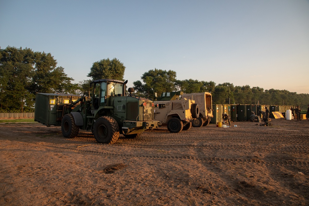 CLB-6 Offloads Gear during Exercise Sea Breeze 21