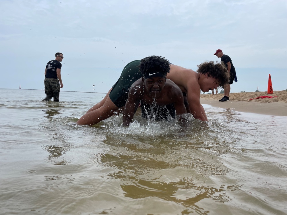 High intensity beach workout breaks down self-imposed limits