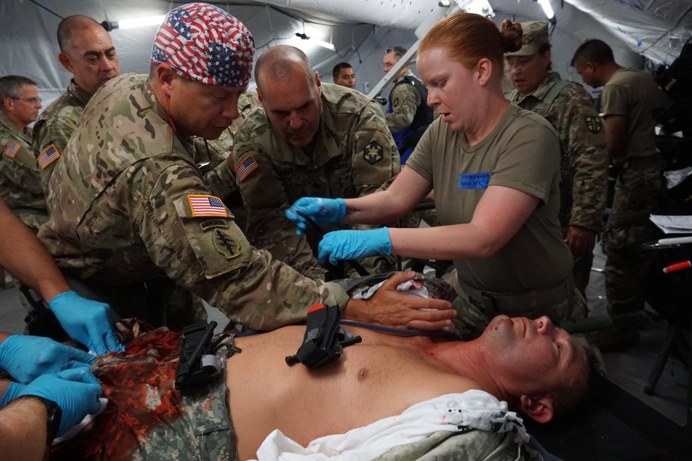 Army Reserve Medics treat simulated casualties at Global Medic