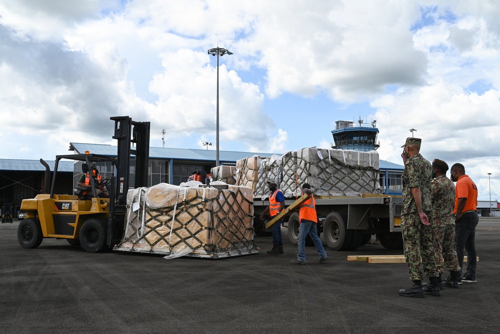 701st AS delivers field hospital to Suriname