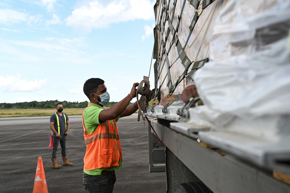 701st AS delivers field hospital to Suriname