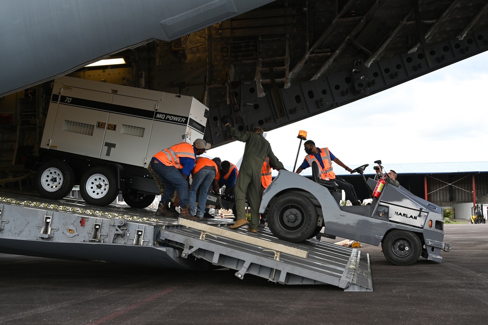 701st AS delivers field hospital to Suriname