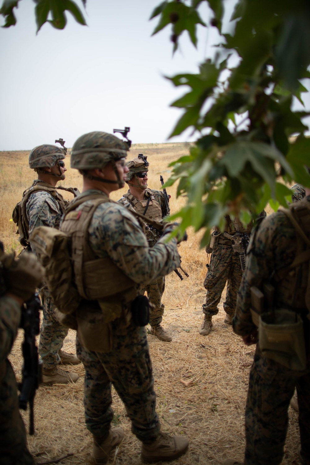 U.S. Marines participate in a selection range for 1st MARDIV Super Squad