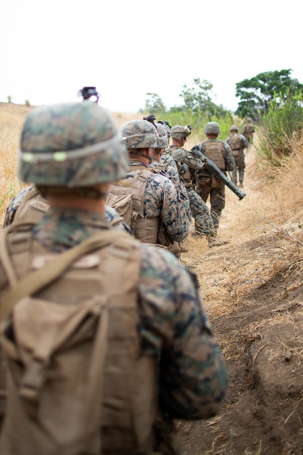 U.S. Marines participate in a selection range for 1st MARDIV Super Squad