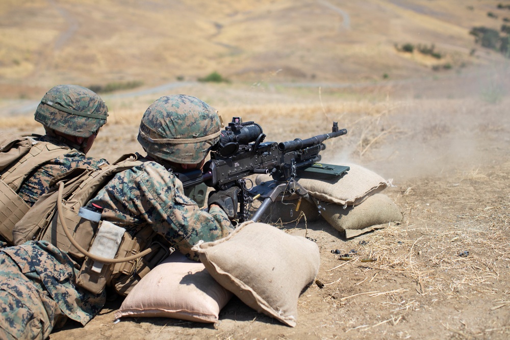 U.S. Marines participate in a selection range for 1st MARDIV Super Squad