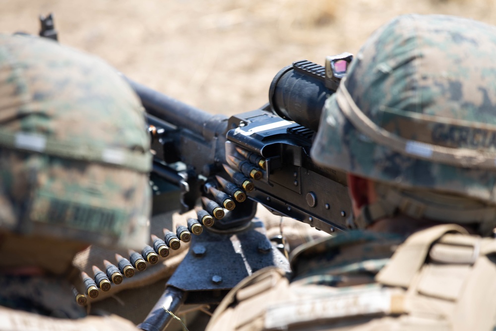 U.S. Marines participate in a selection range for 1st MARDIV Super Squad