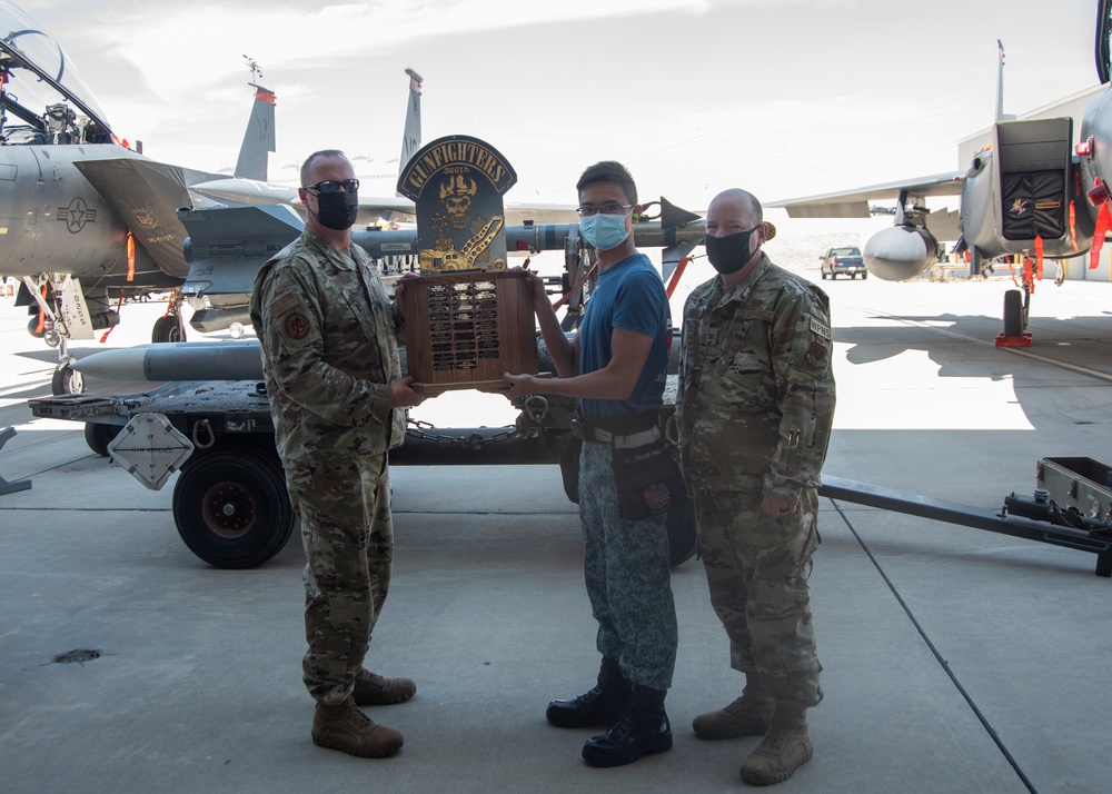 Fighter Squadrons compete in a Quarterly Load Crew, Dedicated Crew Chief and Jammer Vehicle competition