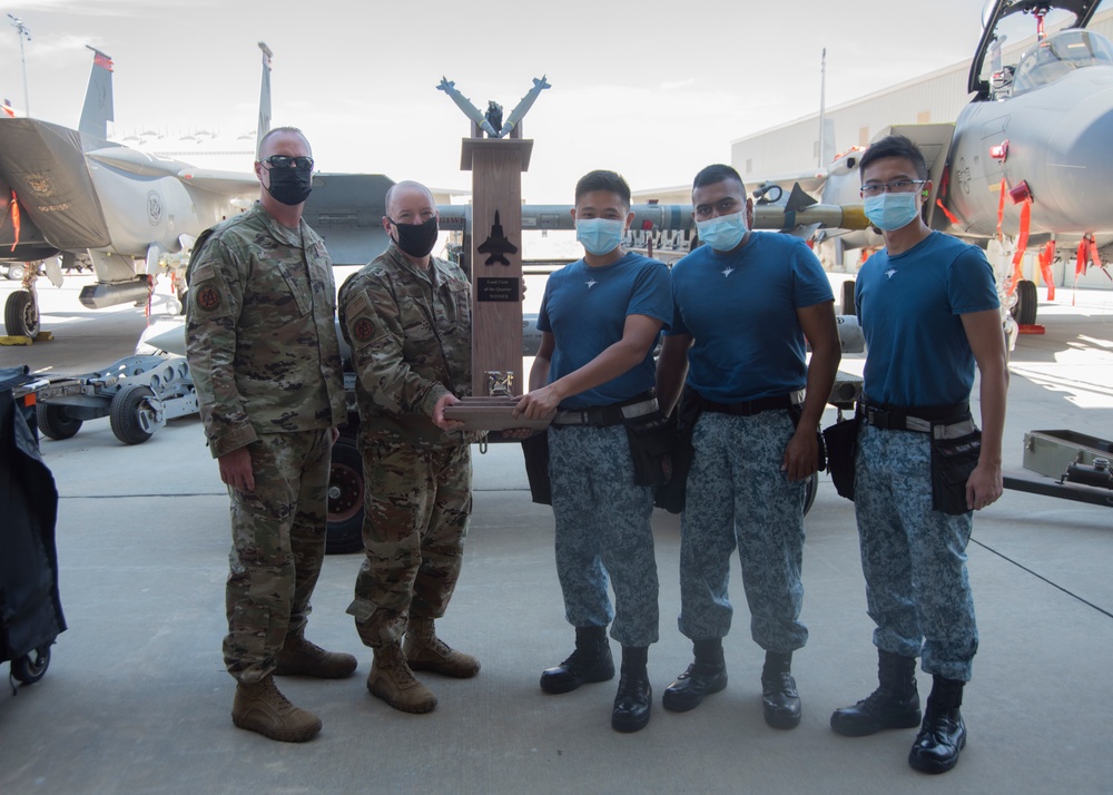 Fighter Squadrons compete in a Quarterly Load Crew, Dedicated Crew Chief and Jammer Vehicle competition