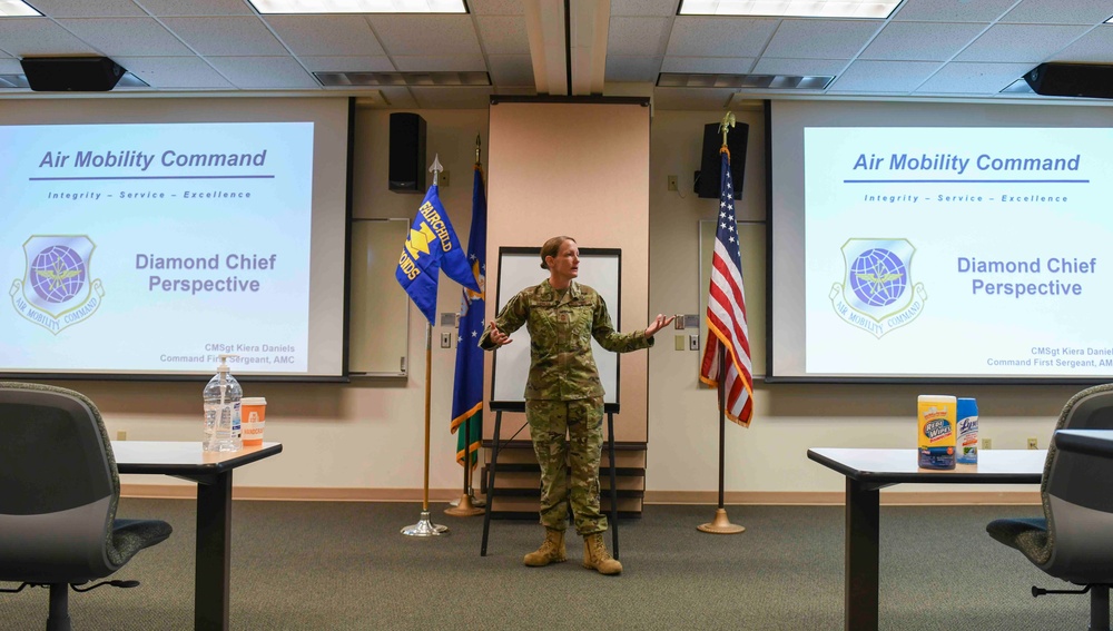 AMC first sergeant visits Fairchild AFB