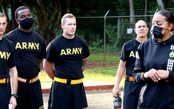 U.S. Army Noncommissioned Officer Academy Hawaii's Students conducts Physical Training